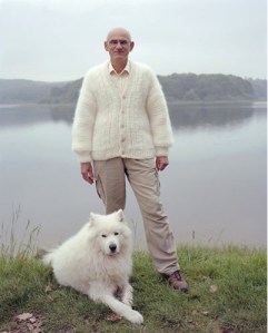 White dog hair sweater