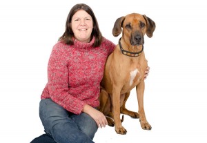Juliane Kaminski and her dog, Ambula (courtesy of University of Portland)