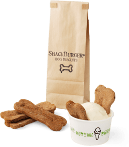 Shake dog biscuits