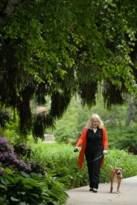 Dr Iliopoulou and her dog Rocky (photo by G L Kohuth)