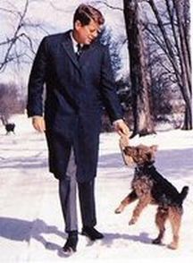 JFK with dog