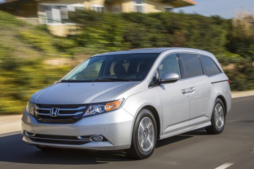 The Honda Odyssey - "has it all when it comes to driving with your dog. There's a wealth of room, comfortable seats, rear ventilation, underfloor compartments and even a built-in vacuum. For dogs that shed excessively, this innovative vac system lets you clean up quickly and effectively. The Honda Odyssey also has side window shades that can help keep your dog from getting too hot while traveling."