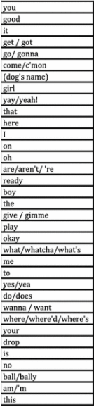 List of words dog owners use