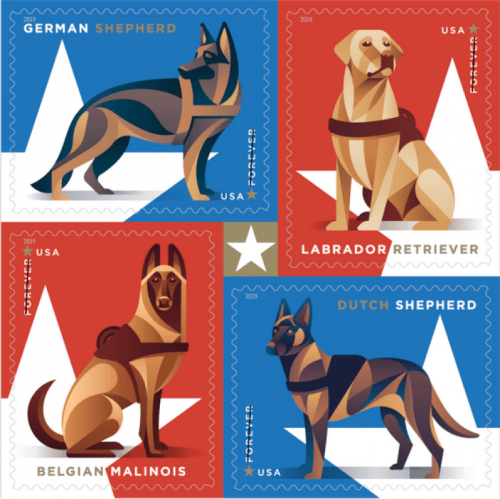 Military Dog stamp set
